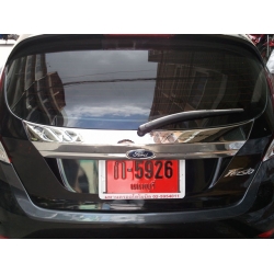 โครเมี่ยม ครอบคิ้วฝาท้าย ไซด์ใหญ่  ใส่รถยนต์ Ford Fiesta 5 ประตู